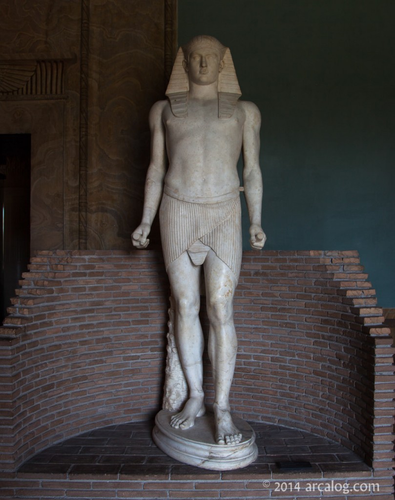 Antinous made to look like Osiris - the Egyptin god of the underworld. Location: Vatican Museum in Rome